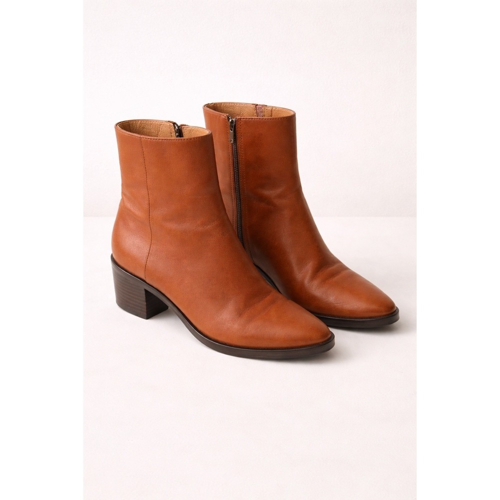 Madewell‎ Womens 8 The Dimes Ankle Boot English Saddle Leather Brown NN919
